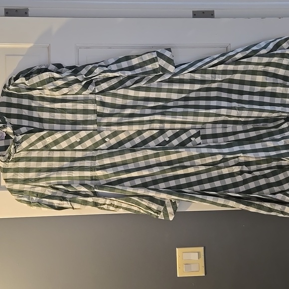 Thierry Colson Green Gingham Long-Sleeve Midi Dress - Picture 4 of 9